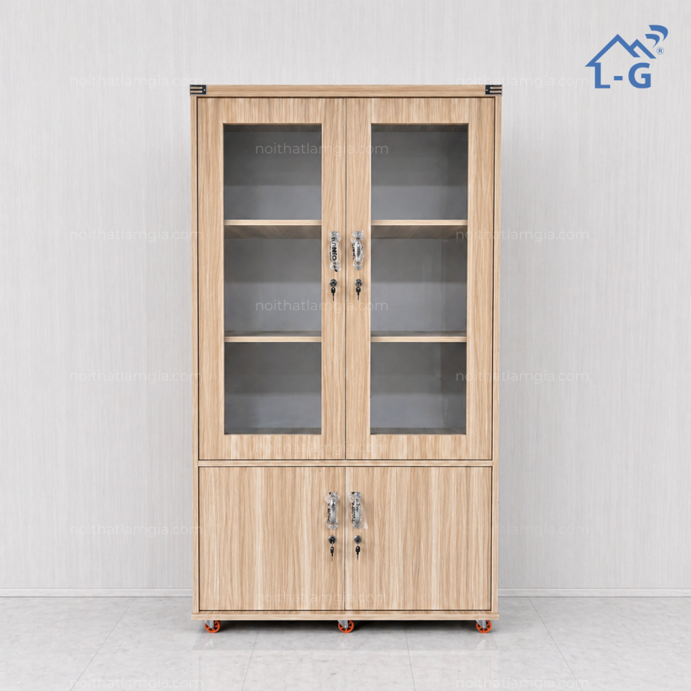 Tủ Hồ Sơ Kính Gỗ MDF (THSKGMDF)