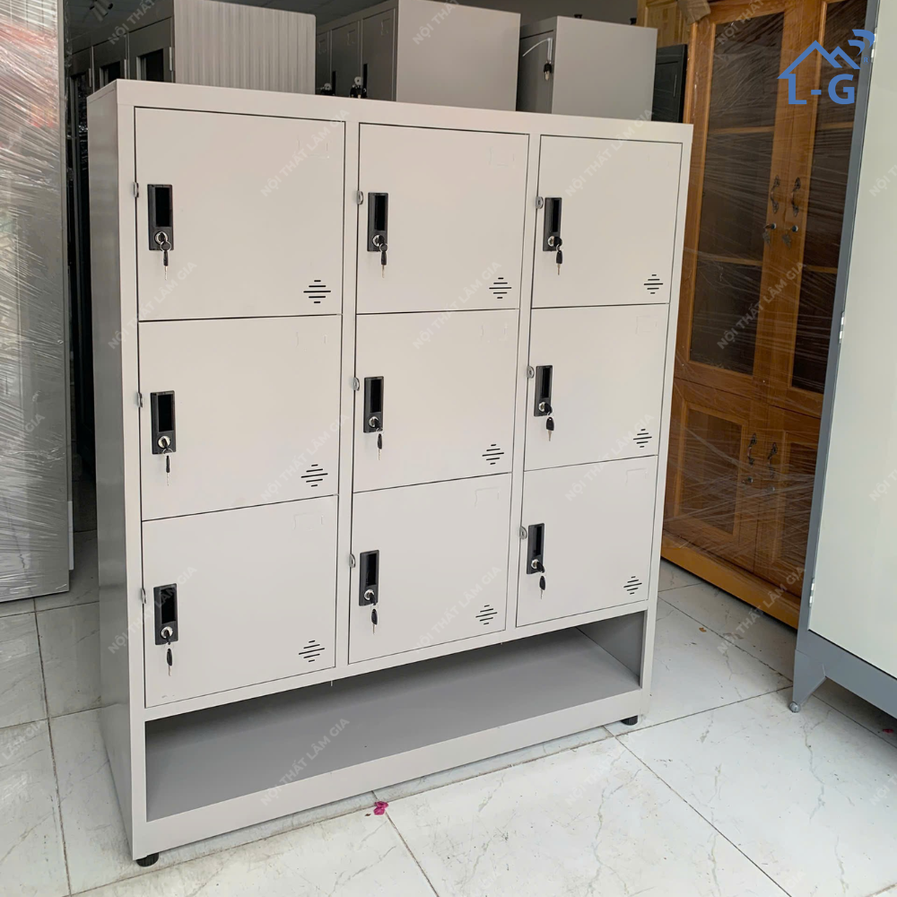 Tủ Hồ Sơ Sắt 9 Cửa + 1 Hộc Trống Lâm Gia (THS-LG)