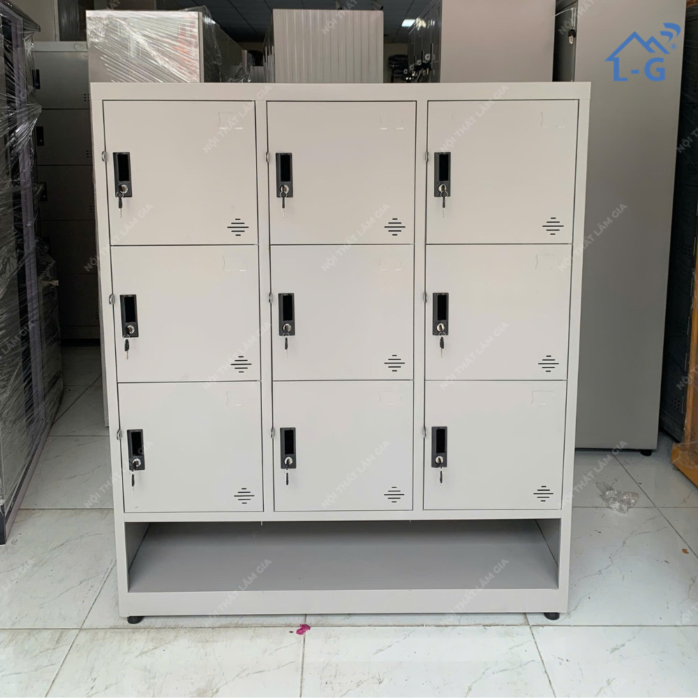 Tủ Hồ Sơ Sắt 9 Cửa + 1 Hộc Trống Lâm Gia (THS-LG)