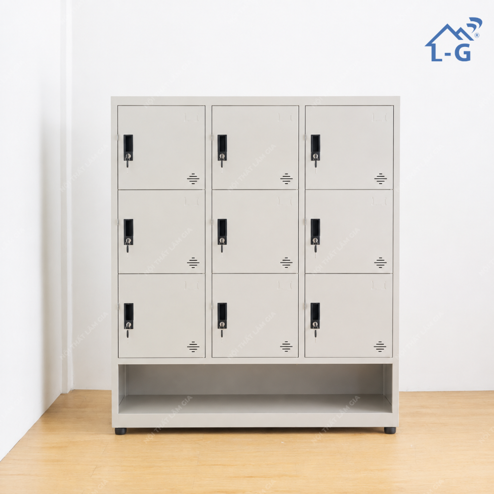 Tủ Hồ Sơ Sắt 9 Cửa + 1 Hộc Trống Lâm Gia (THS-LG)