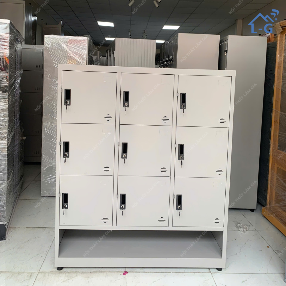 Tủ Hồ Sơ Sắt 9 Cửa + 1 Hộc Trống Lâm Gia (THS-LG)