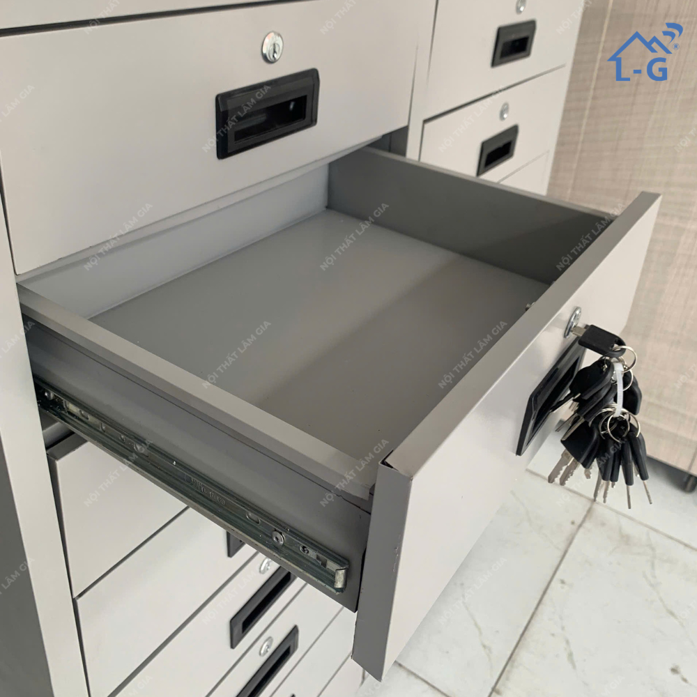 Tủ Hồ Sơ Sắt Lâm Gia 2 Cánh + 20 Hộc Kéo (THS_LG)