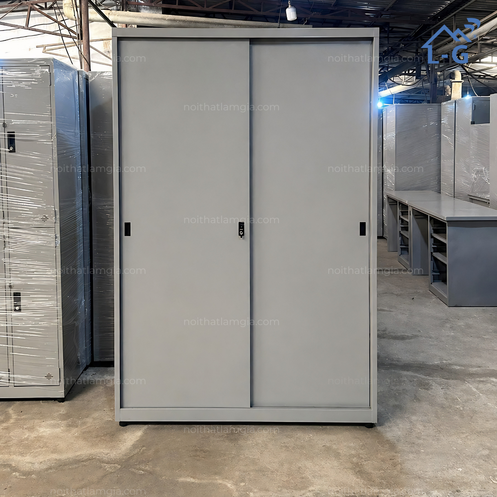 Tủ Hồ Sơ Sắt Tĩnh Điện 2 Cửa Lùa Cao Cấp - TD2CLTLP