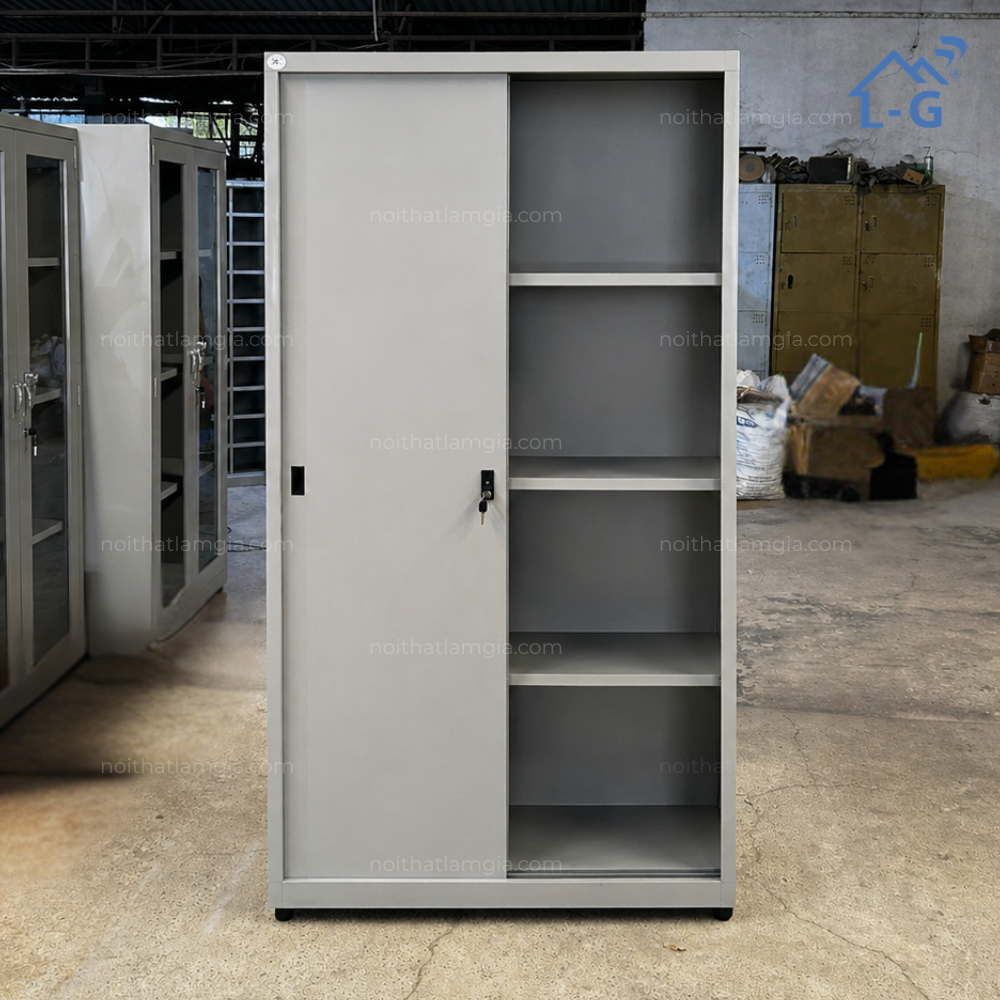 Tủ Hồ Sơ Sắt Tĩnh Điện 2 Cửa Lùa Cao Cấp - TD2CLTLP