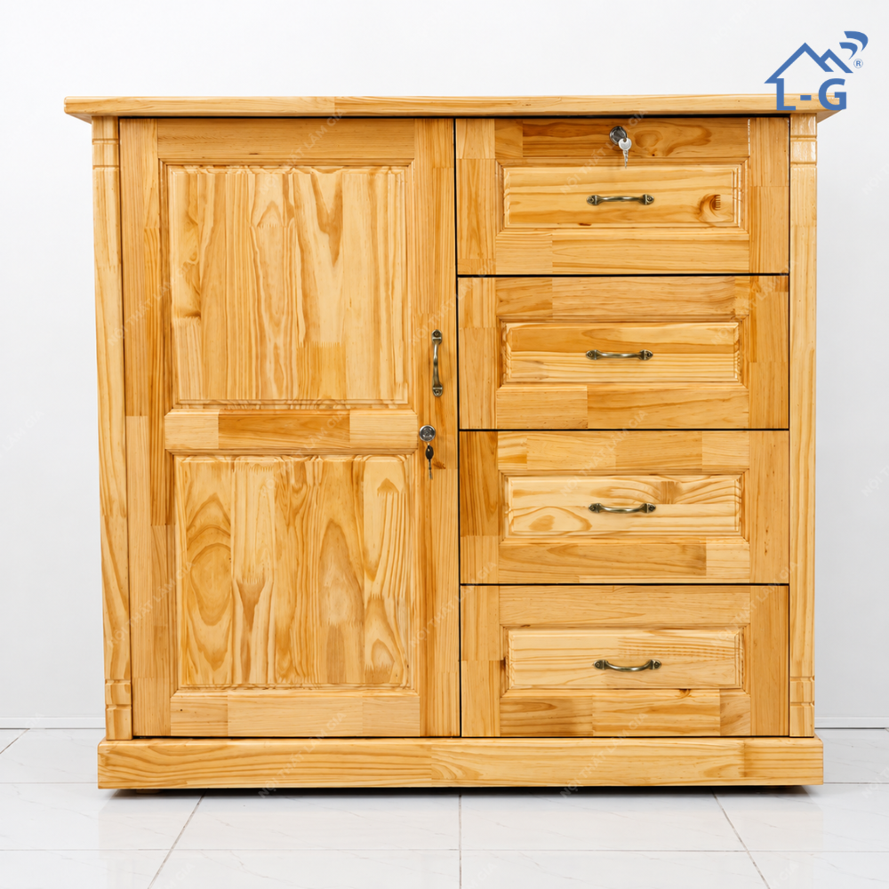 Tủ Quần Áo Gỗ Thông Mini (TQAGCSM)