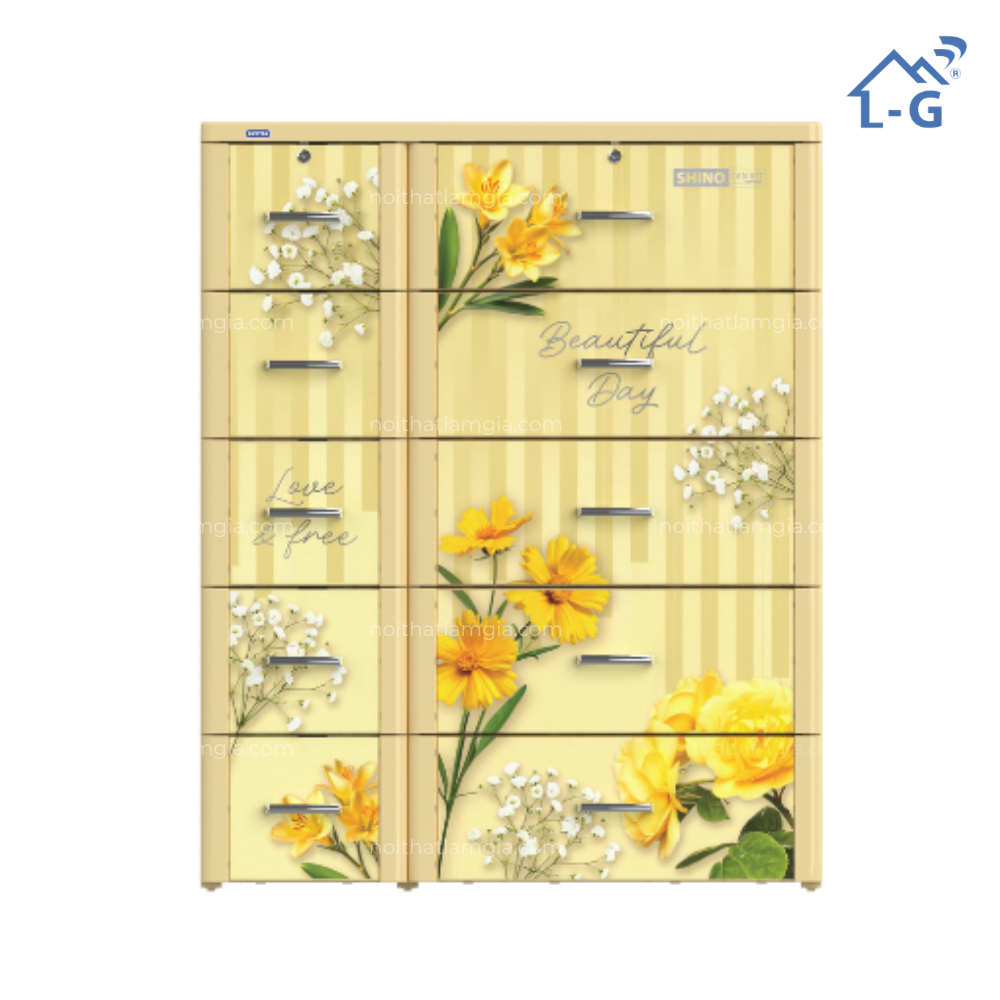 Tủ Quần Áo Nhựa Duy Tân Shino 5N-10 Hộc Lâm Gia (TQANDTSN)