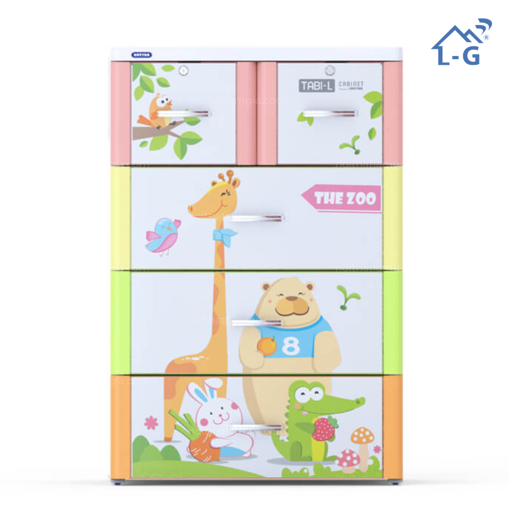 Tủ Quần Áo Nhựa Duy Tân Tabi Size L 4 Tầng 5 Ngăn (TQANDTTSL)