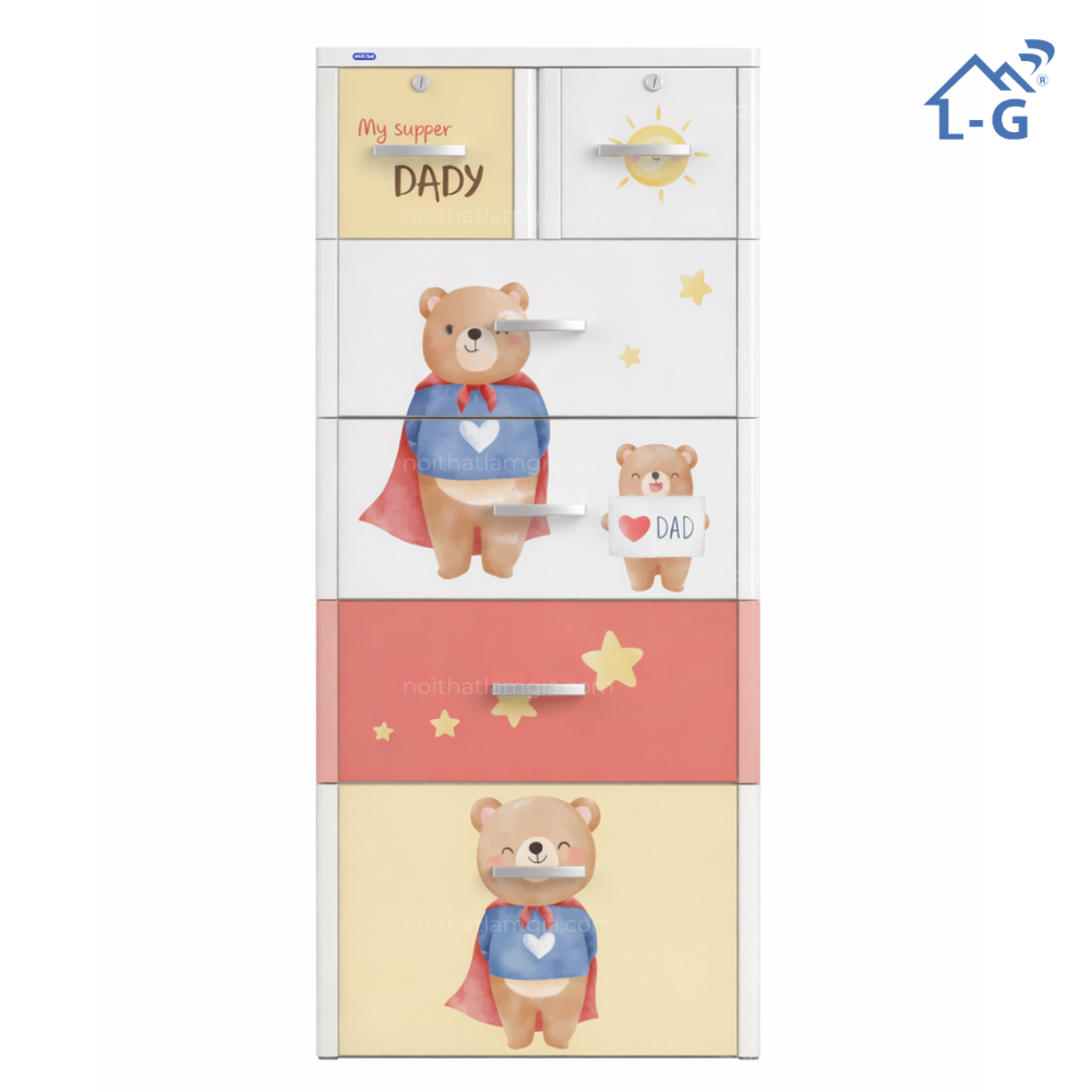 Tủ Quần Áo Nhựa Duy Tân Tabi Size L 5 Tầng 6 Ngăn (TQANDTTSL)