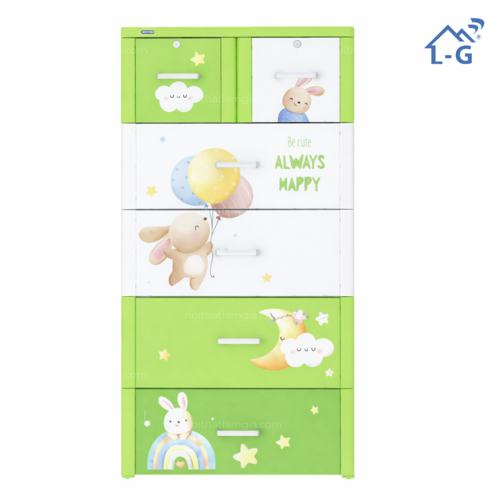 Tủ Quần Áo Nhựa Duy Tân Tabi Size L 5 Tầng 6 Ngăn (TQANDTTSL)