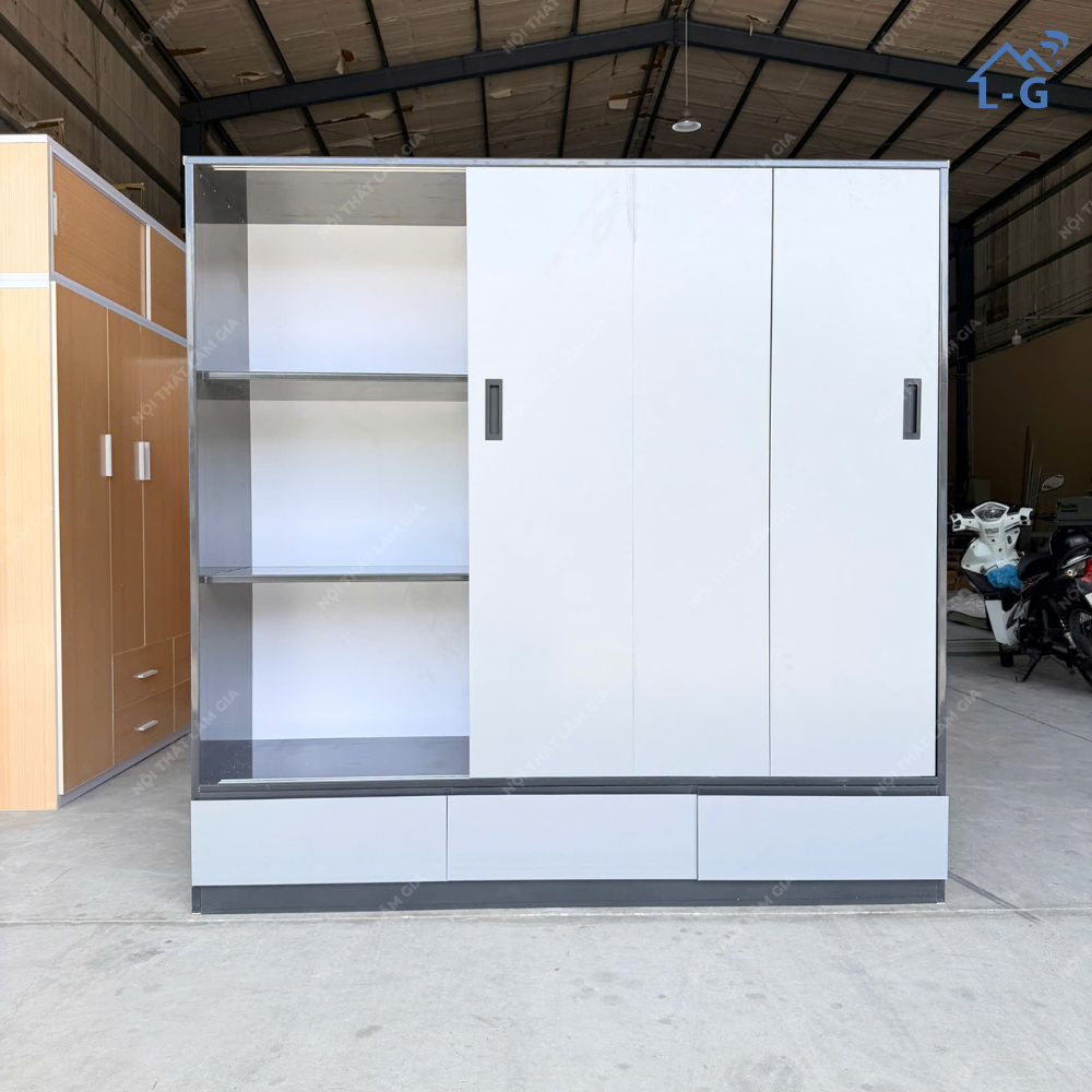Tủ Quần Áo Nhựa Ecoplast Cửa Lùa Lâm Gia (TQA-LG)