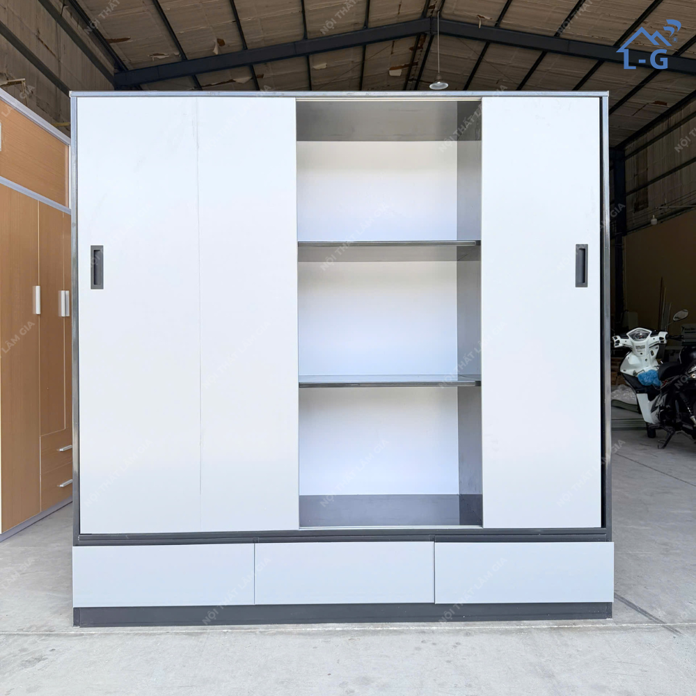 Tủ Quần Áo Nhựa Ecoplast Cửa Lùa Lâm Gia (TQA-LG)