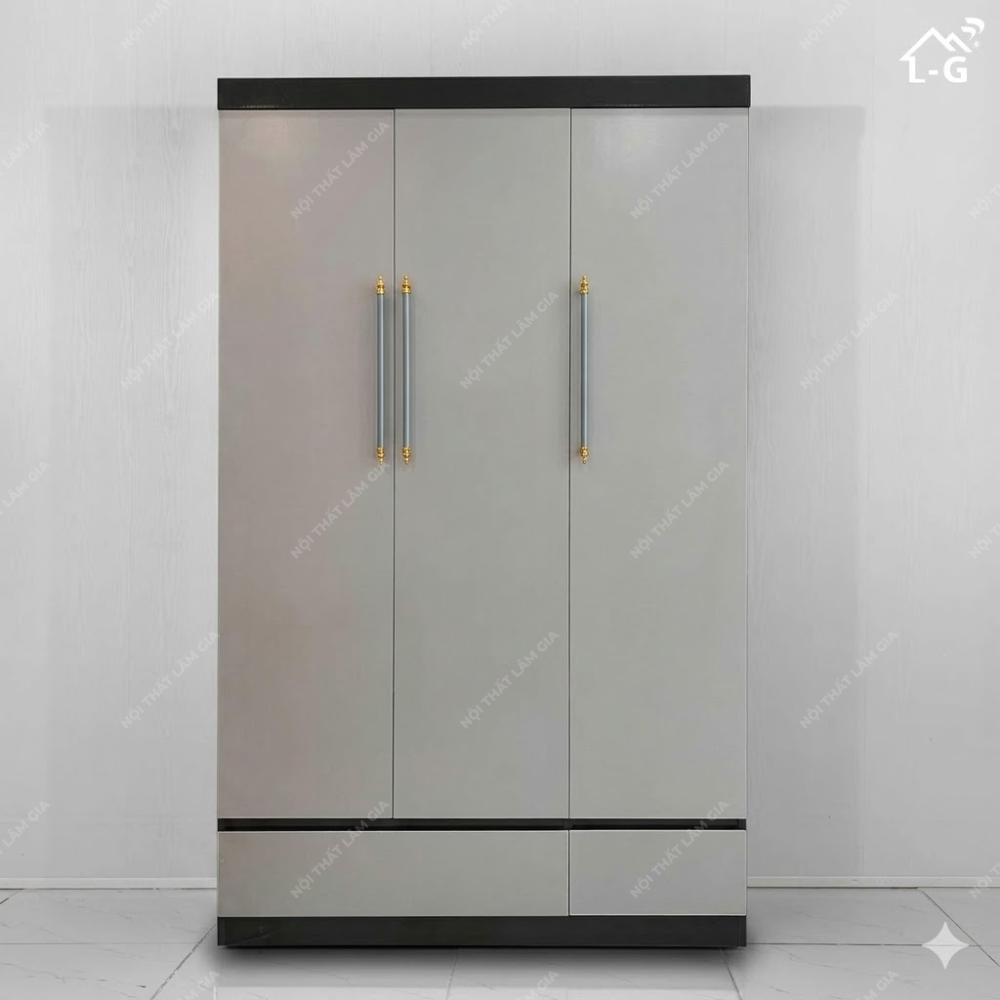 Tủ Quần Áo Nhựa PenCo 3 Cánh Cửa Mở (TQA-LG)