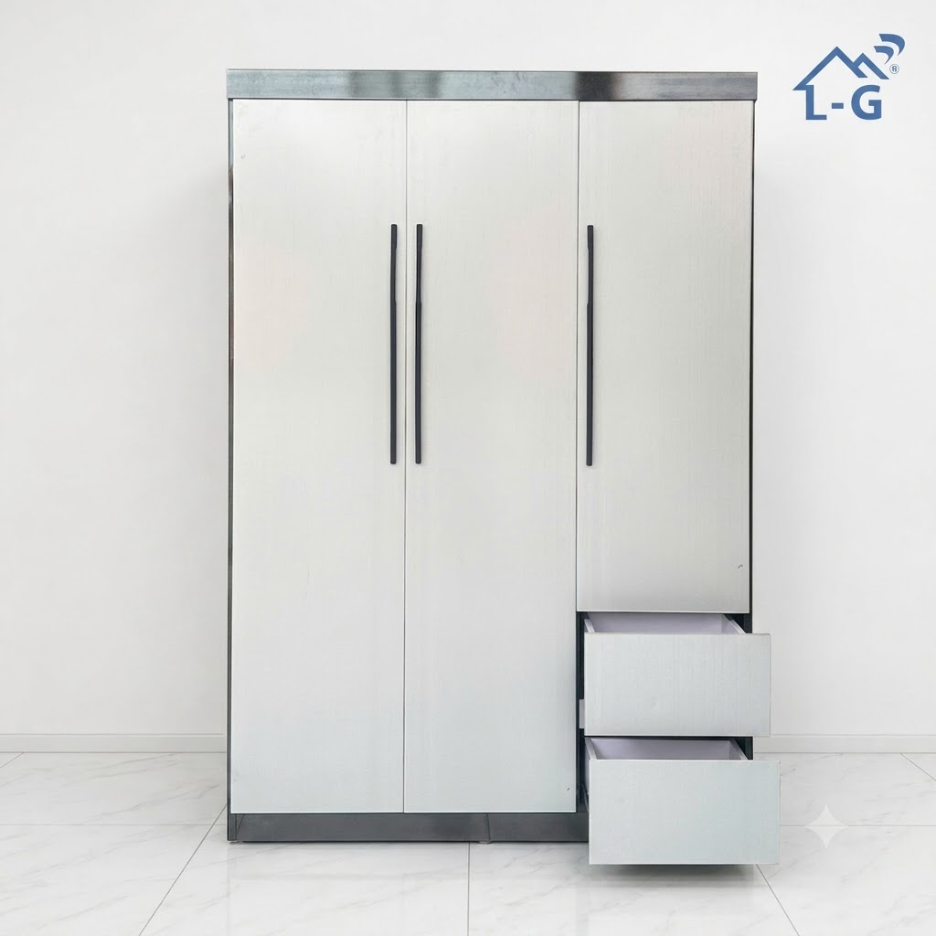 Tủ Quần Áo Nhựa PenCo 3 Cánh Cửa Mở (TQA-LG)
