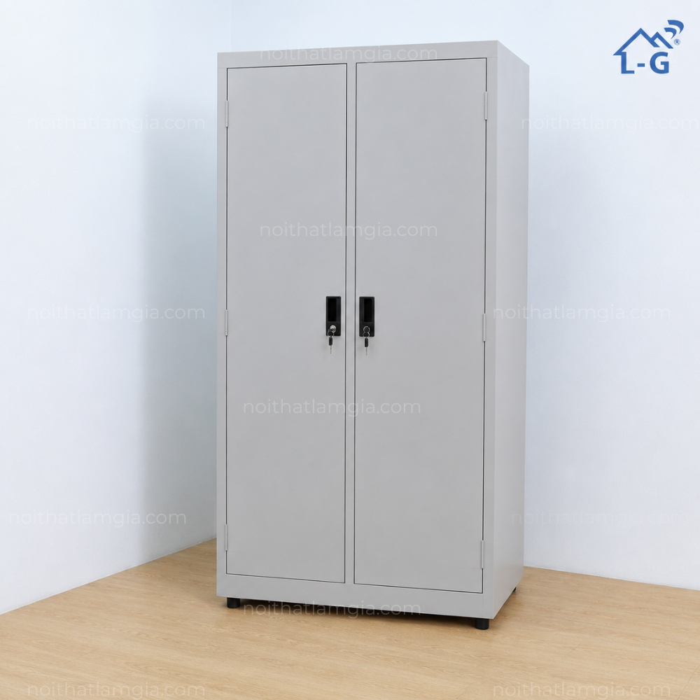 Tủ Quần Áo Sắt 2 Cánh Sơn Dầu Không Gương (TQA-LG)