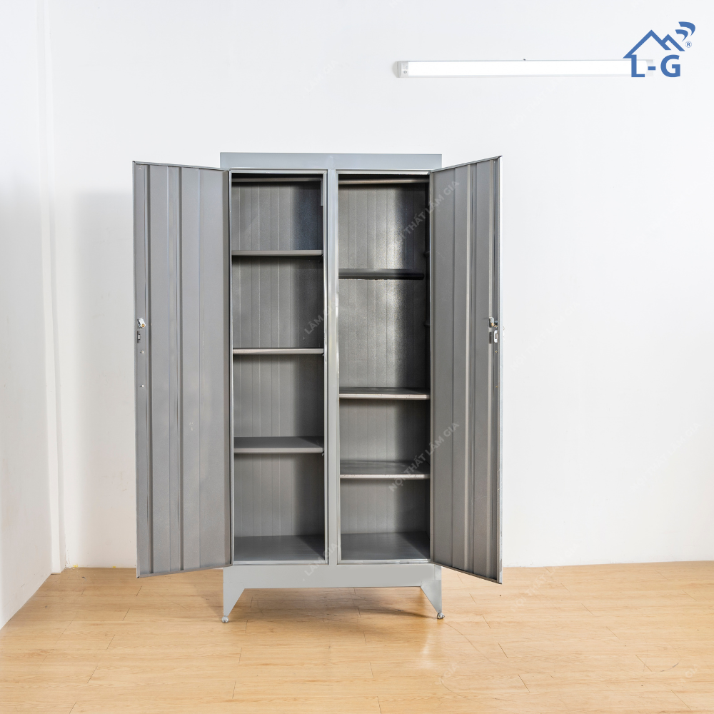 Tủ Quần Áo Sắt Sơn Dầu 2 Cánh Không Gương (TQA-LG)