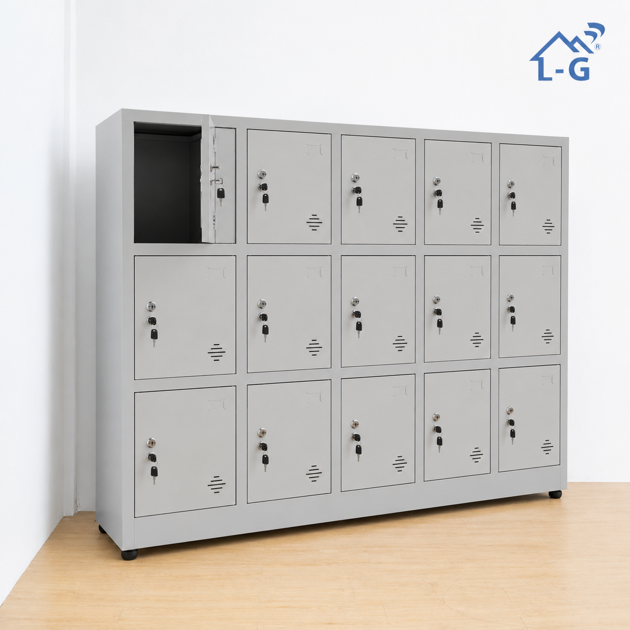 Tủ Sắt Sơn Tĩnh Điện 15 Khoang Lâm Gia (THS-LG)