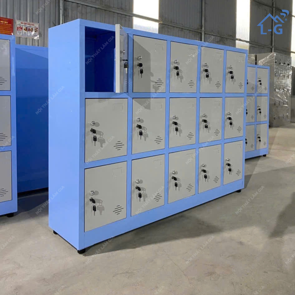 Tủ Sắt Sơn Tĩnh Điện 15 Khoang Lâm Gia (THS-LG)