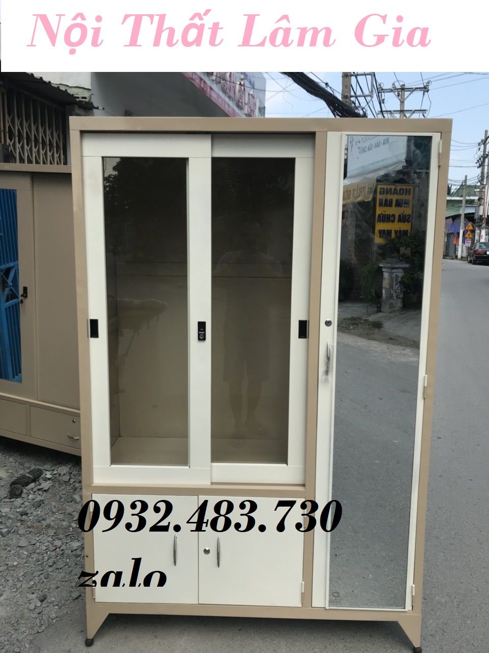 Tủ sắt quần áo 3 cánh, 2 cánh cửa sơn tĩnh điện