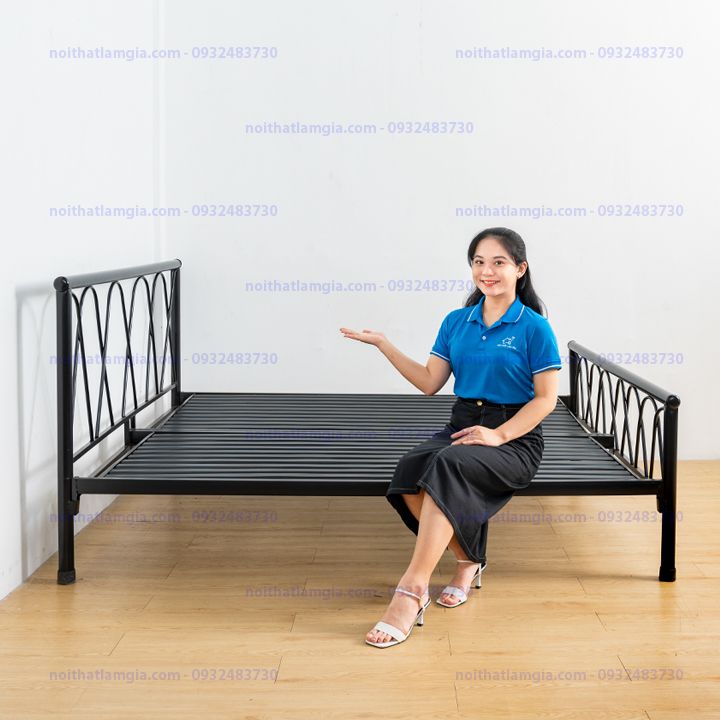 Giường sắt chữ X ống tròn giá rẻ