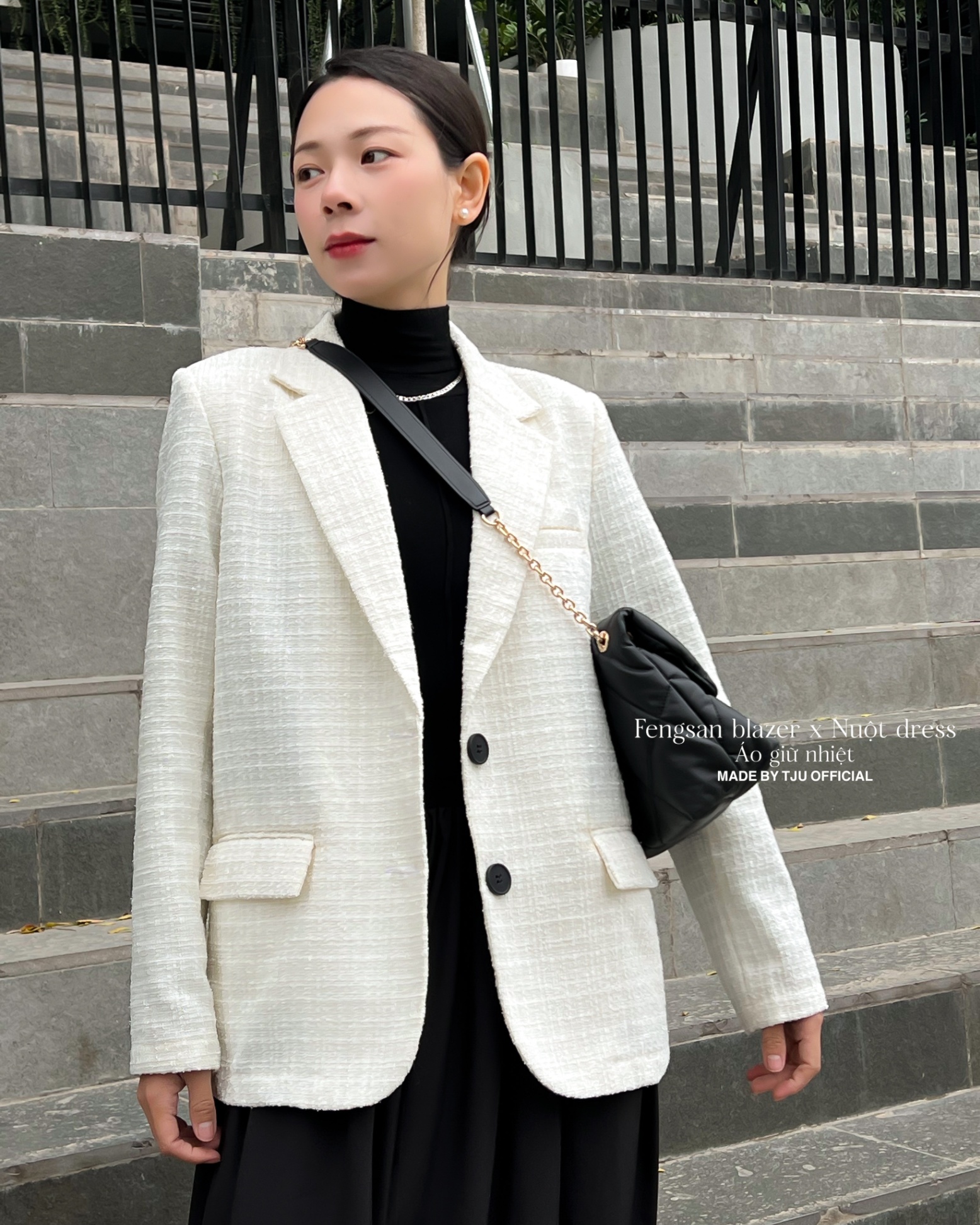 Blazer dạ tweed FengSan