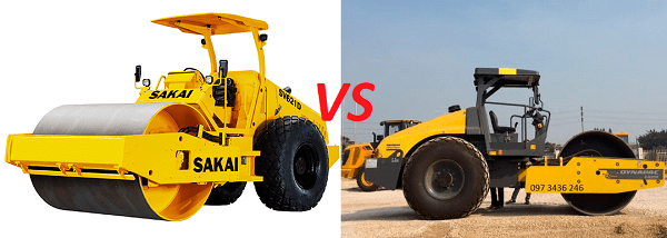 Điểm qua một vài chi tiết khác biệt giữa xe lu rung Dynapac và Sakai
