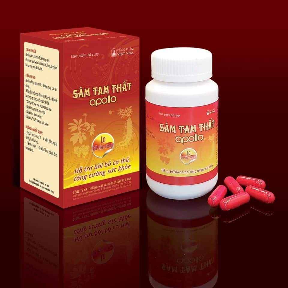 Thực phẩm bổ sung SÂM tam thất APOLLO 60 viên