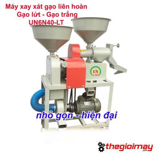 MÁY XÁT GẠO LIÊN HOÀN, GẠO LỨT, GẠO TRẮNG MINI 6N40-LT 3KW-2950 V/P 220V