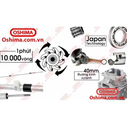  MÁY CẮT CỎ OSHIMA 328 BẠC