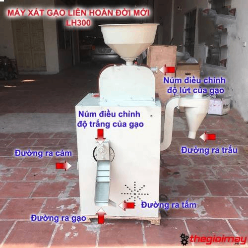 MÁY XÁT GẠO LIÊN HOÀN LH300 3.5KW 2900 220V