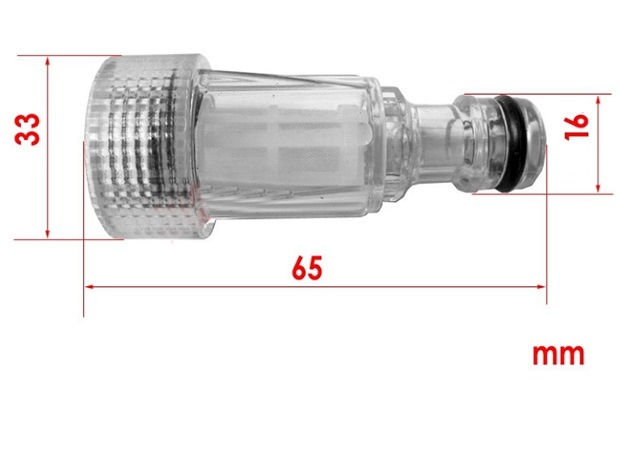 CÚT LỌC NƯỚC ĐẦU VÀO MÁY RỬA XE -  ĐẦU LỌC NƯỚC TRẮNG