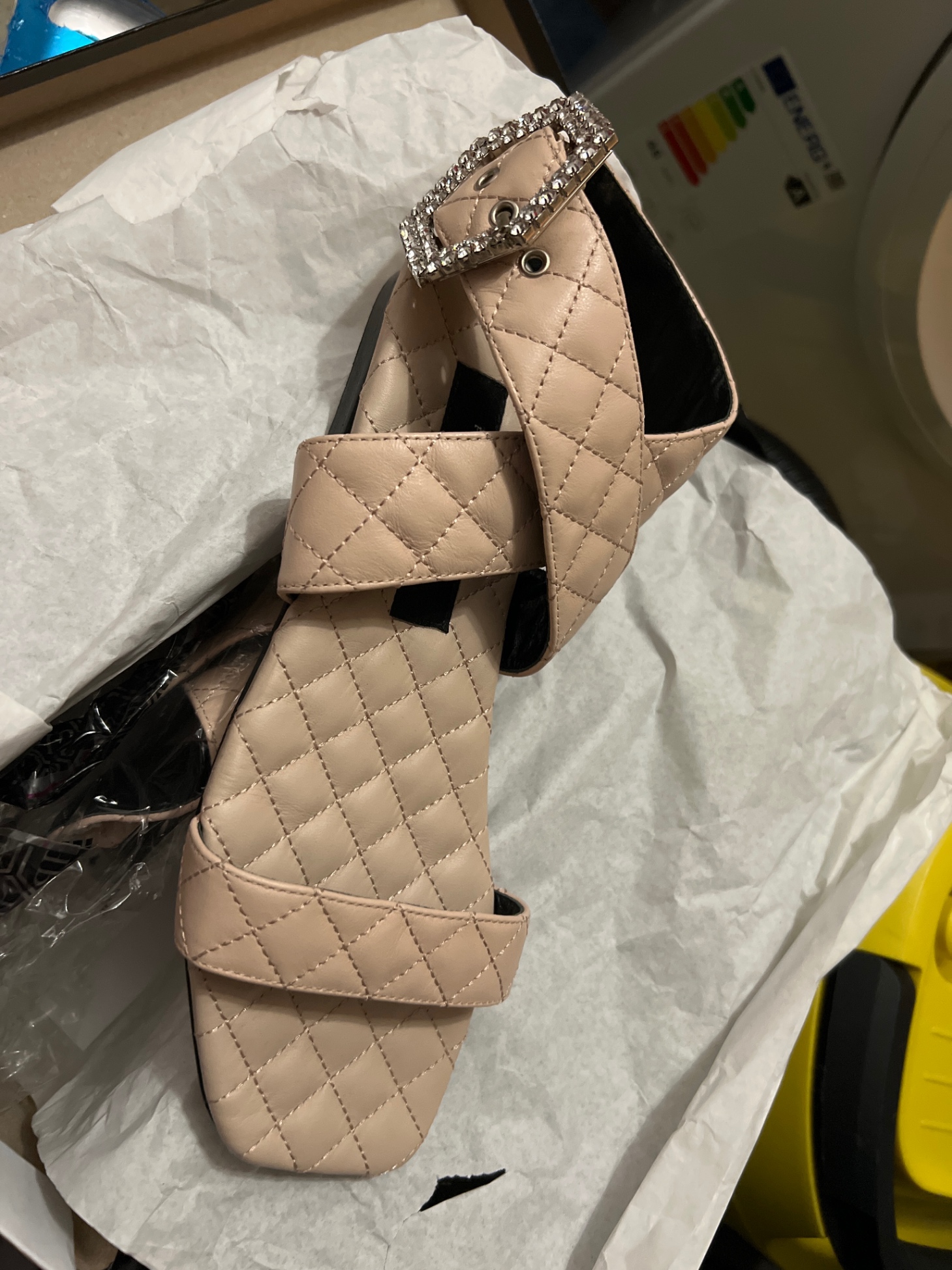 Dép Sandal Phillip Plein beige size 37