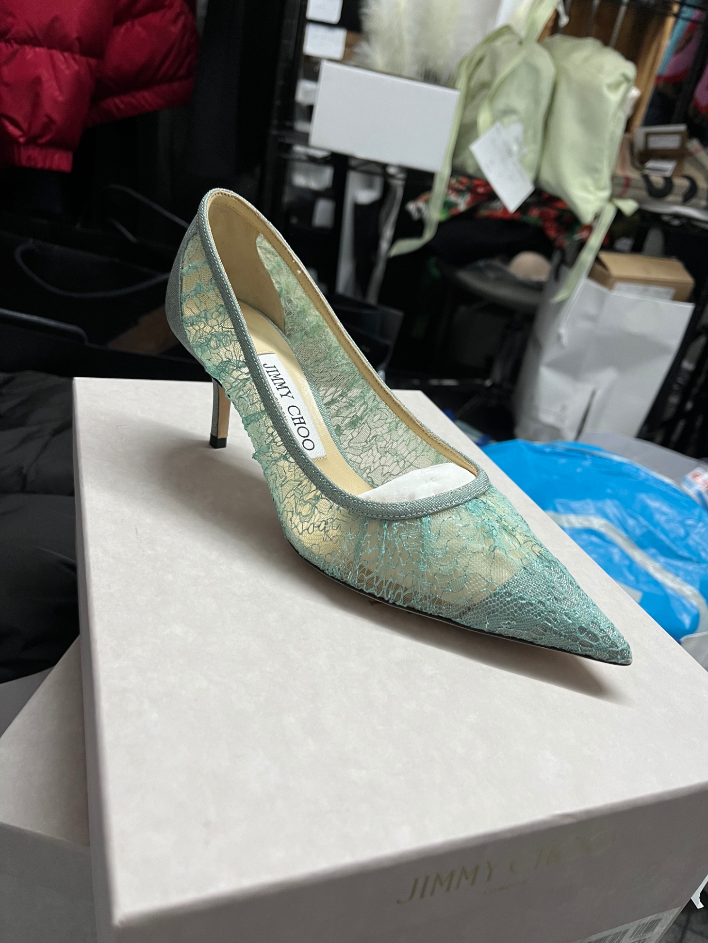 Giày Jimmy Choo màu xanh