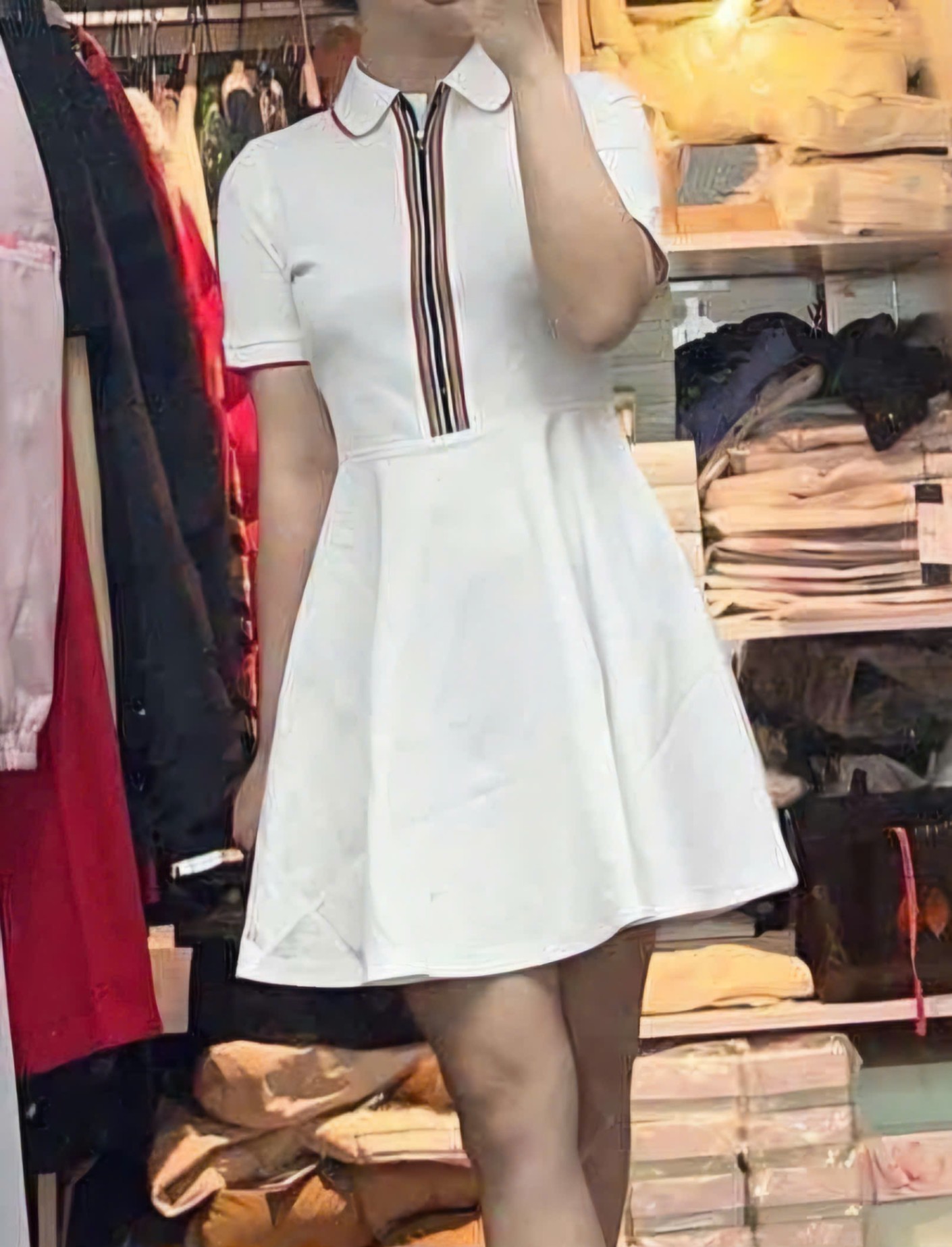 Váy polo nữ BBR - màu trắng