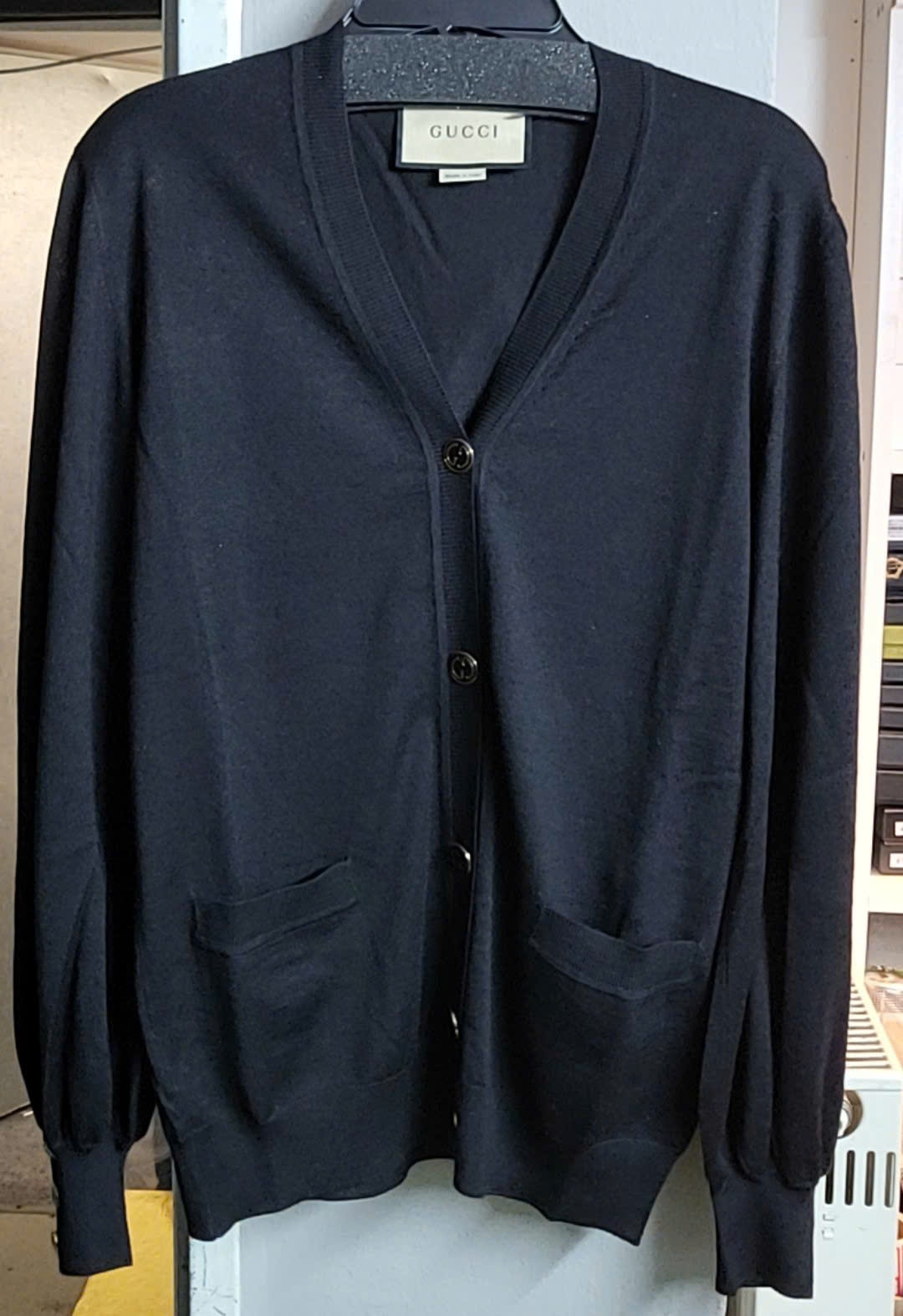 Áo Cardigan GG đen - 695848