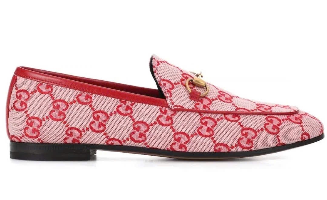 Giaỳ GG loafer Jodaan - hồng canvas - SNV - 431467