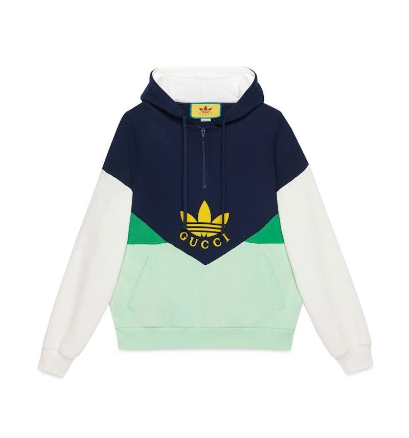Áo hoodie GGxAdidas trắng xanh (SNV) -724666