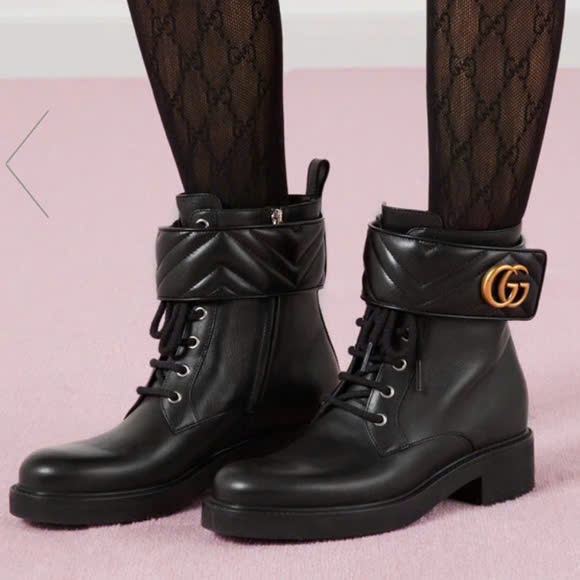 Giày boot GG đen - 670397