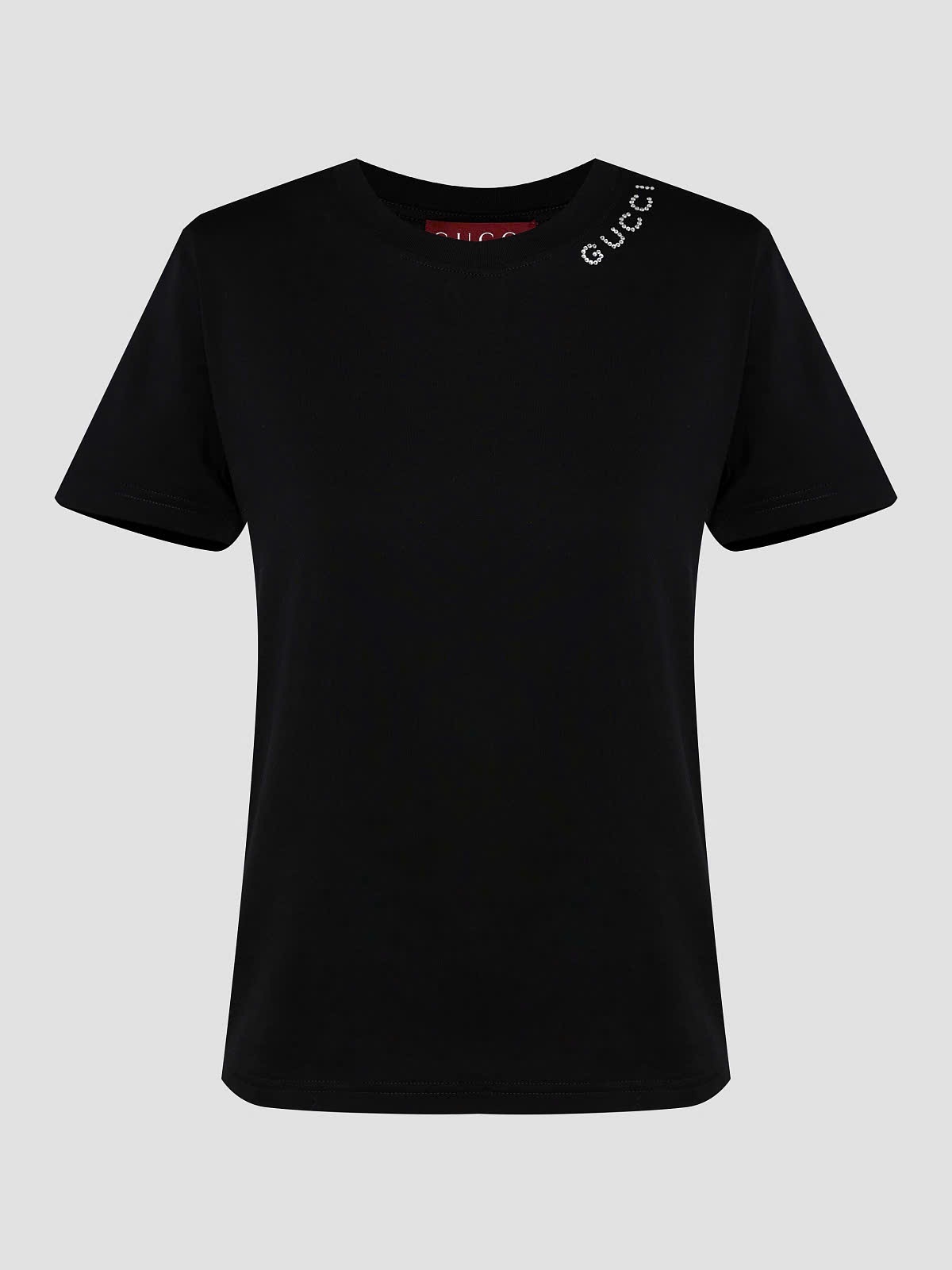 Áo T-shirt GG đen logo chữ bằng đá - SNV- 787299