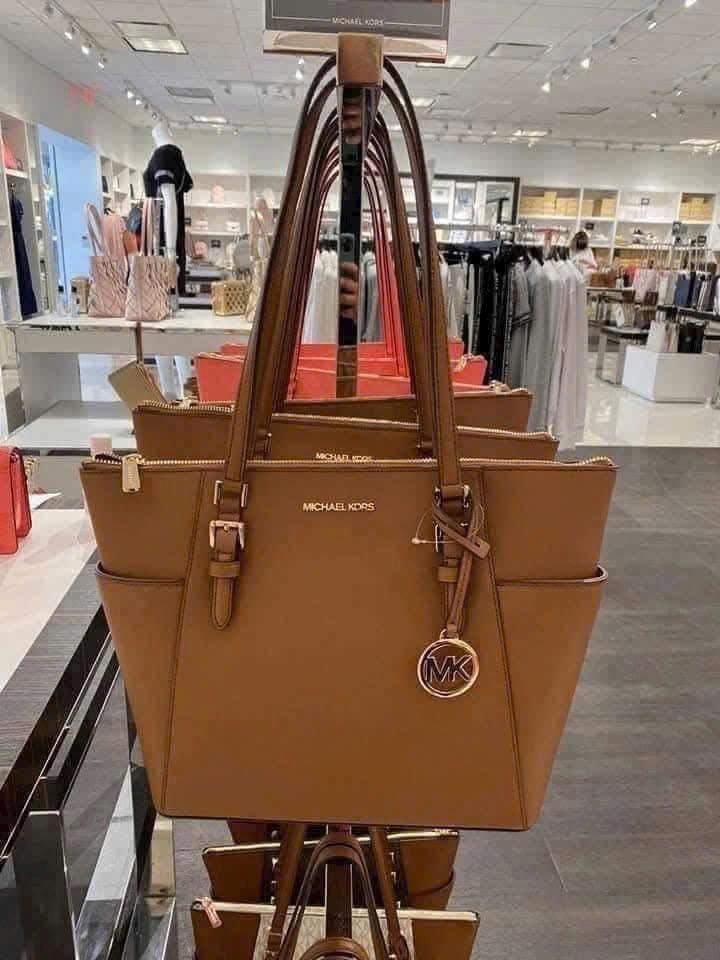 Túi Michael Kors Charlotte Large - Nâu Trơn 35T0GCFT7L 34/25/10
