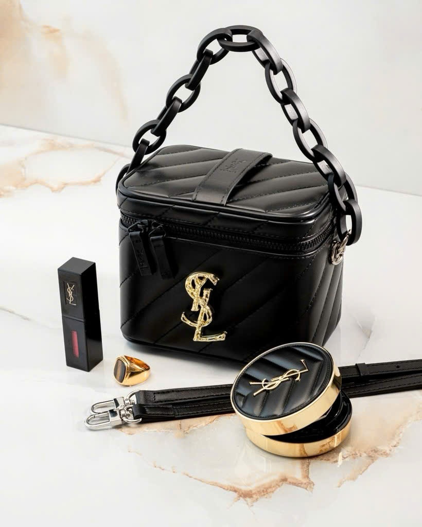 Túi Gift YSL logo vàng cách điệu [QT]