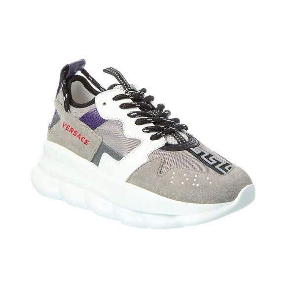 Sneaker nam VS màu xám phối tím đế trắng -1A16192