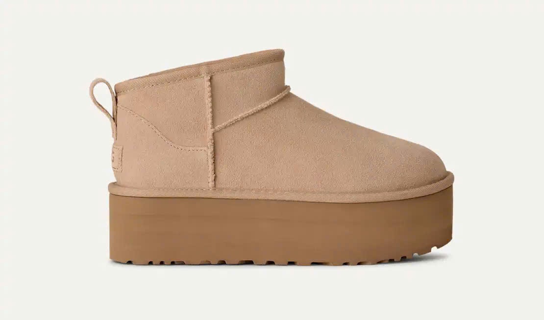 Boot UGG classic ultra mini plateau màu nâu sáng