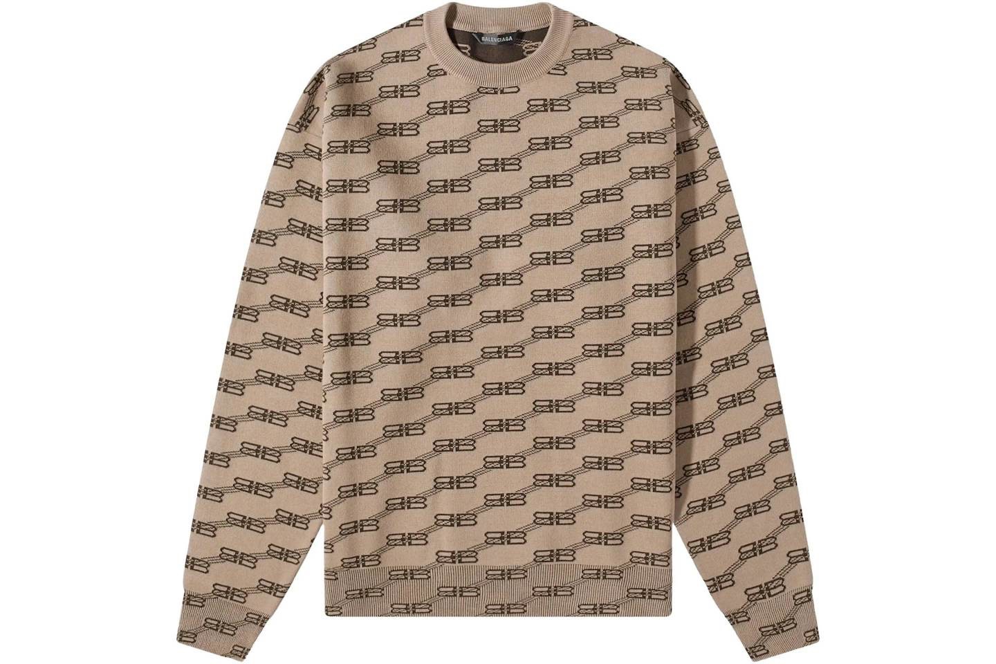 Áo bỉ Balenciaga nam - nâu logo - SNV - 705033