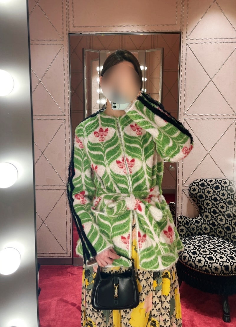 Áo cardigan GG x ADD green x white logo đỏ - SNV - 717694