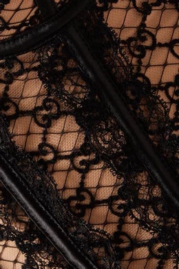 Áo corset GG họa tiết GG viền ren - SNV - 680996