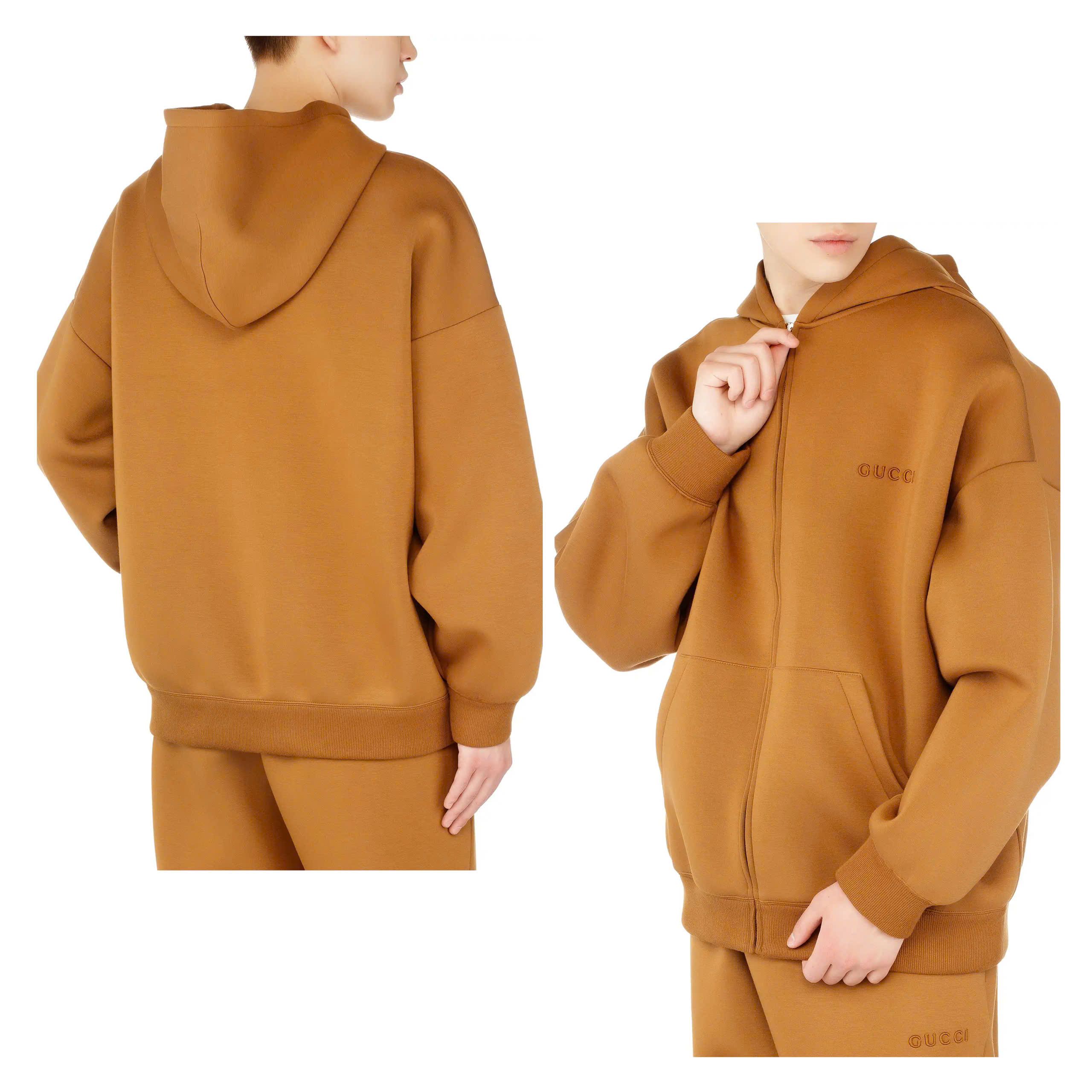 Áo hoodie GG màu nâu - SNV - 824341