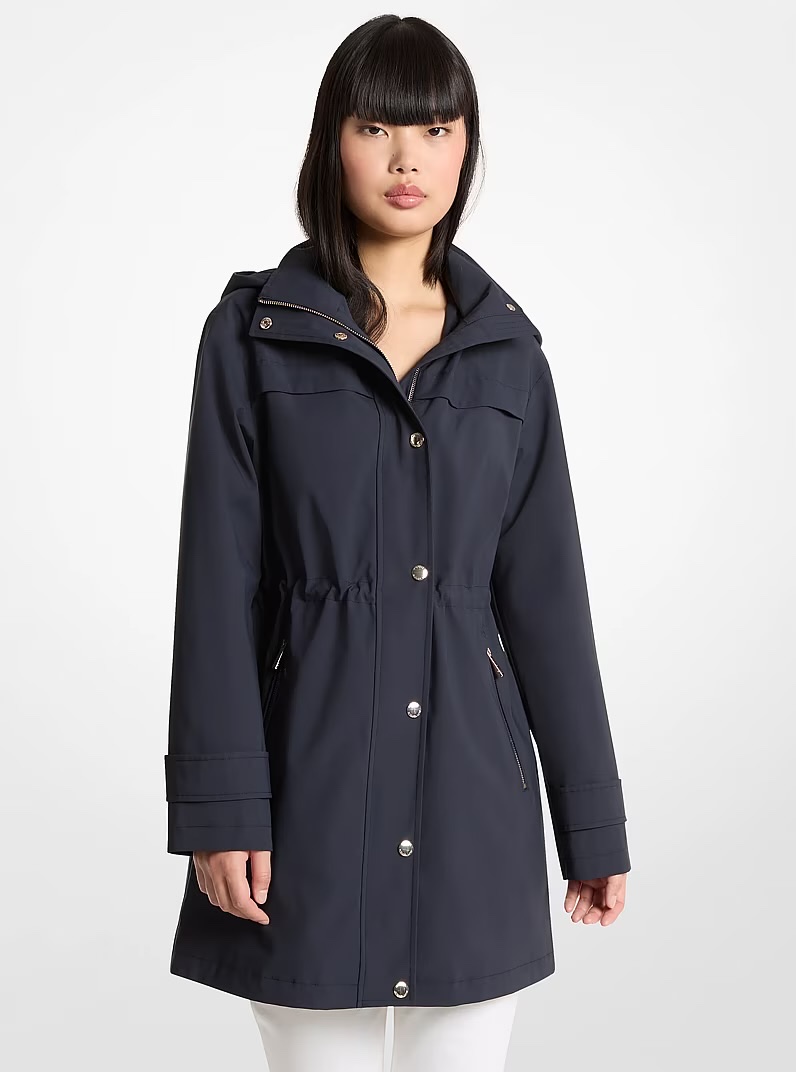 Áo khoác MK dáng dài + mũ - navy - 77M7252M32