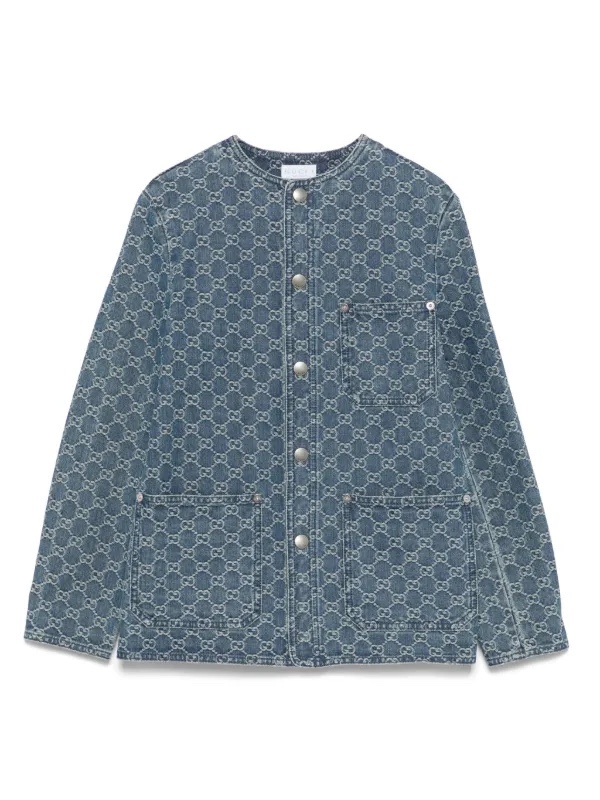 Áo khoác jean GG kid full logo - SNV- 805165