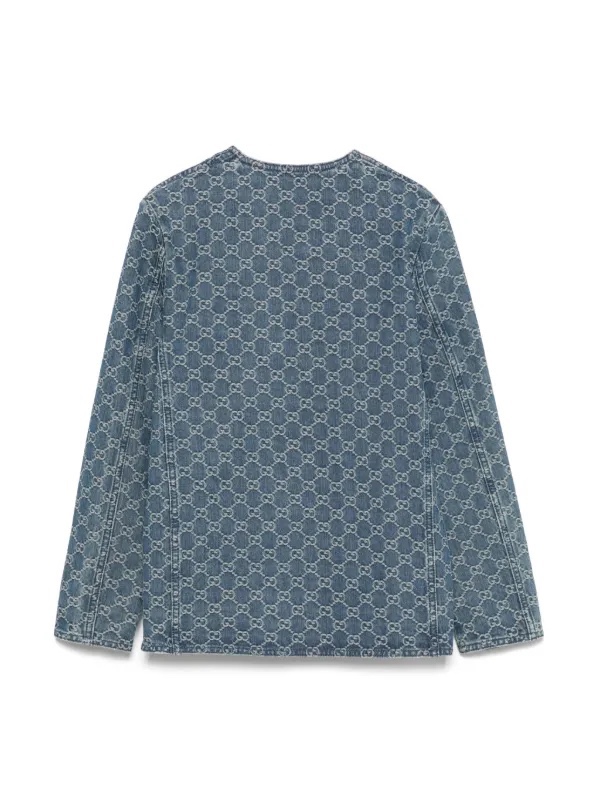 Áo khoác jean GG kid full logo - SNV- 805165