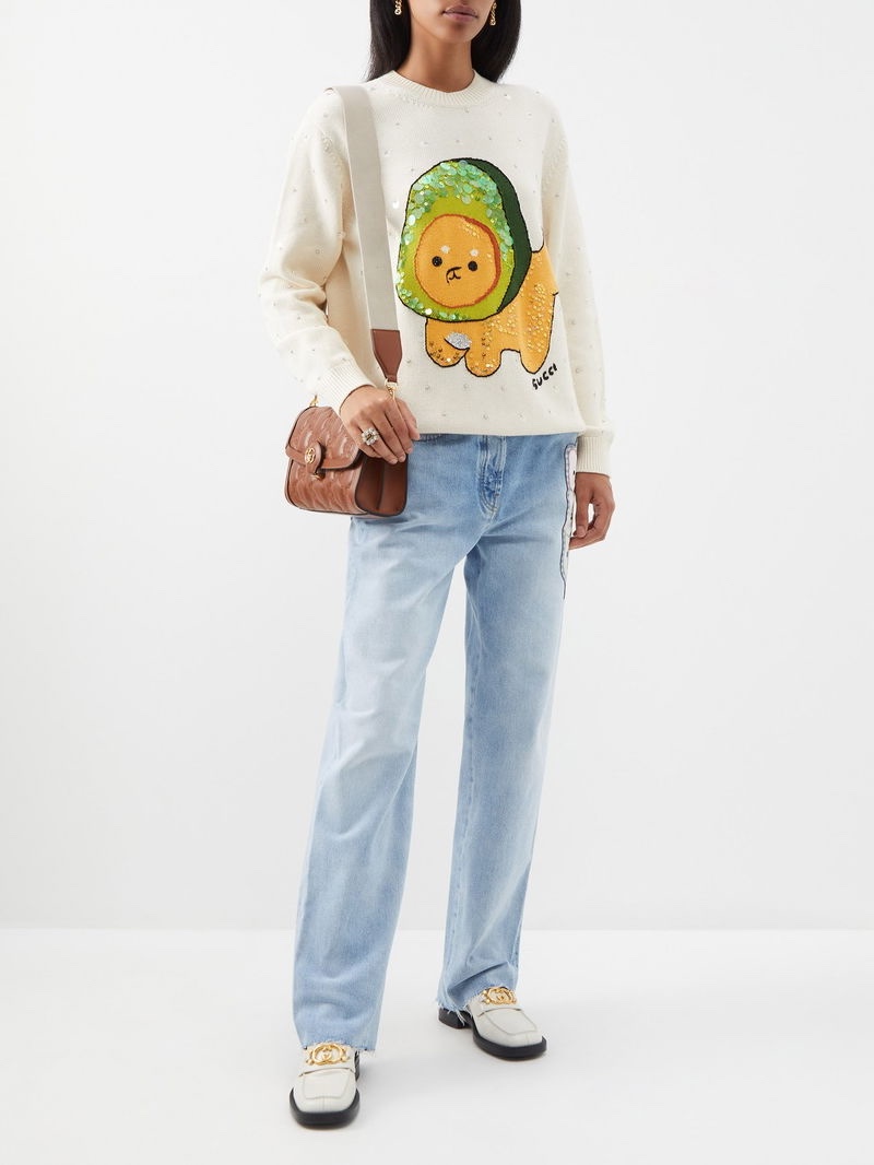 Áo len Gucci × pikasar be logo vàng - SNV - 735349